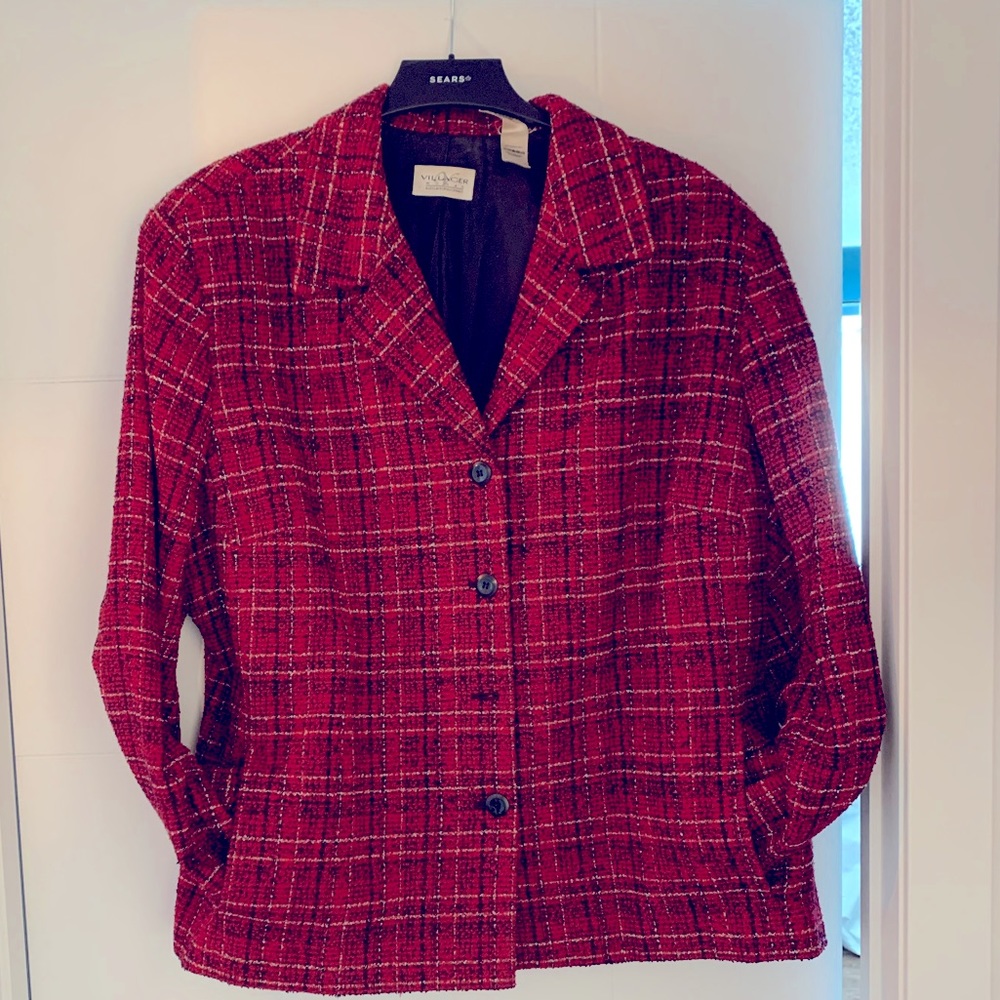 Red plaid jacket